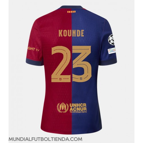 Camiseta Barcelona Jules Kounde #23 Primera Equipación Replica 2024-25 mangas cortas